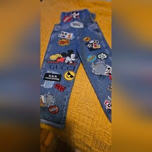 Distressed/Patches UPCYCLED DENIM JUMPER